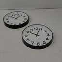 Foraineam 2 Pieces 12-Inch Wall Clock Silent Non Ticking Battery Operated Decorative Quartz Clock for Home Office School