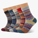 Wool Socks for Women, Crew Boot Warm Sock for Hiking Trekking Work Outdoor Winter Gifts for Women Mom Her