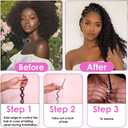 Human Braiding Hair for Boho Braids 100g Curly Boho Hair for Braiding Deep Wave Bulk Bohemian 100% Human Hair for Micro Braiding Wet and Wavy No Weft 2 Bundles Natural Color 22 Inch (1B#)