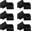 1 1/4 1.25 inch Square Tube End Cap Plastic Plugs 12 Pack,1 1/4 inch 1.25 Inch Square Tubing Plug 1.25x1.25 Tube End Caps Fence Post Pipe Cap Cover Tubing Insert Chair Glide Finishing Plugs,Black
