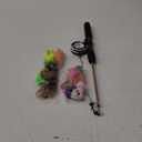 Retractable Cat Teaser Wand Toy, Cat Toys for Indoor Outdoor Cats Interactive Fishing Rod with 8 Pcs Refills Feather Toy, Plush Mouse Caterpillar & Fish