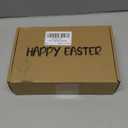 Happy Easter Decorations with LED Lights, Wooden Easter Decor Gifts for Table, Lighted Happy Easter Sign with Bunny, Carrots, Tulip and Easter Eggs, for Spring Mantel, Tiered Tray, Home Desk 8.6 inch