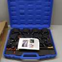 Turbo Boost Leak Tester Kit 18PC Boost Leak Test Kit w/S.moke Adpt Turbo System Pressure Leakage Tester 8 Pairs of Stepped Adapters 1-1/5" to 4-8/25" Turbo Test Kit for Radiator Cooling Emission Pipes