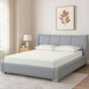 Shreem Linen Queen Waterbed Sheets, 4-Piece 100% Egyptian Cotton Attached Sheet Set with 15" Deep Pocket, Soft & Breathable Bedsheets for Water Beds, Ivory Solid