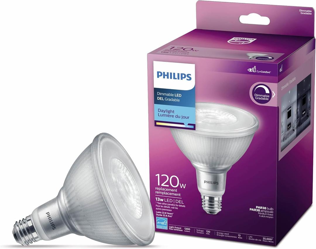 14W PAR38 Medium Base Daylight Glass LED Light Bulb