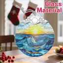 3 x Christmas Ornaments: Stained Glass Ornament, Christmas Tree Ornament, Hanging Ornaments for Home Decor & Xmas Tree Decorations  Exquisite Holiday Decor, Gifts & Holiday Present - Sunrise