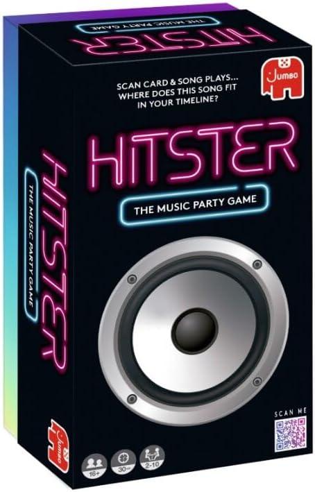 Jumbo Hitster - The Music Fun Party Quiz Card Game, 2-10 Players - 300 Plus Iconic Music Hits - Great for Adult and Family Game Night