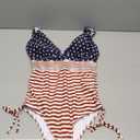 Century Star Tummy Control Swimsuits for Women 1 One Piece Bathing Suit Full Coverage Shapewear Slimming Color Block Swimwear, Size M, American Flag