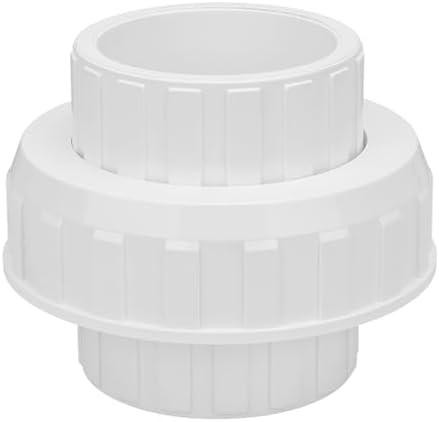 3" PVC Union Coupling Pipe Fitting (Socket x Socket) 3Inch PVC Slip Union PVC Adapter Coupling Schedule 40, EPDM O-Ring, White