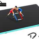 FBSPORT Inflatable Wrestling Mat 13ft /10ft /5ft, Outdoor and Indoor PVC Jiu Jitsu Mats, Gymnastics Training Mat Foldable for BJJ, MMA, Martial Art, Boxing, Grappling and Judo (Black Teal)
