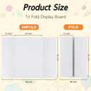 4 Pack Trifold Poster Board, 36x48 Inches White Presentation Board, Portable Display Board for Science Fair, School DIY Project and Business Exhibitions