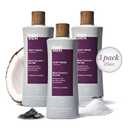 RAW SUGAR 3-Pack Body Wash Men - Black Coconut + Sea Salt Exfoliating and Hydrating Body Wash, Formulated without Parabens, Cruelty Free and Vegan