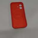 Ktele Magnetic for iPhone 17 Case [Compatible with Magsafe] [Premium Silicone Satin-Smooth Touch] Slim Shockproof Anti-Scratch Microfiber Lining Case, 6.3 inch, Red