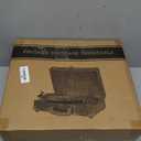 Vinyl Record Player 3-Speed Bluetooth Suitcase Portable Belt-Driven Record Player with Built-in Speakers RCA Line Out AUX in Headphone Jack Vintage Turntable (Black)