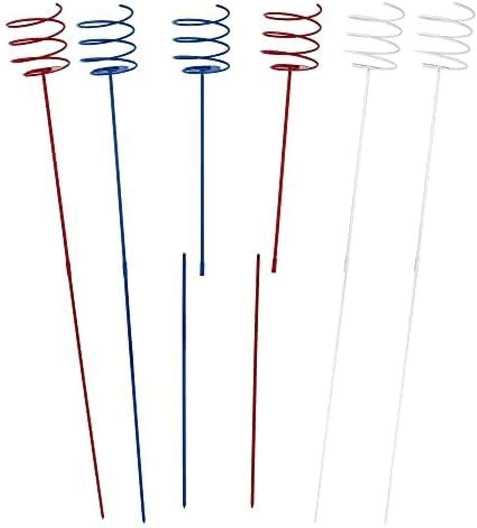 Stick & Sip 4-Pack Metal Lawn Drink Holder Stakes - Outdoor Drink Holder Stakes for Yard & Beach Sand - Camping & Party Beverage Stand - Holds Cans, Bottles & Cups (USA)