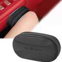 Car Knee Cushion Pad, Car Door Knee Pad Rest Cushion, Center Console Car Knee Pad Protector, Memory Foam Compact Knee Support with Hook & Loop, Nappa Leather Car Knee Support Cushion (Black-1 PC)