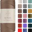 Sensy Premium 2mm 251 Yards Polyester Rope 100% Polypropylene Cord Macrame Cord 2mm Crochet Bag Cord Macrame Rope Crochet Thread Gift for Knitter (Mink)