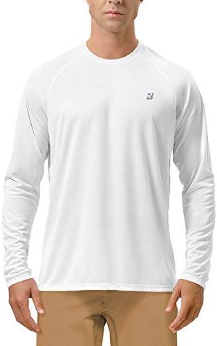 Roadbox Mens UPF 50+ UV Sun Protection Shirts Outdoor Long Sleeve SPF Rash Guard for Fishing Hiking Swimming Running, XL