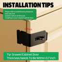 4 Inch Door Hasp Latch 90 Degree, Stainless Steel Safety Right Angle Padlock Hasp Lock Latch for Push/Sliding/Shed/Fence/Barn Door, Matte Black Finish 4 Pack