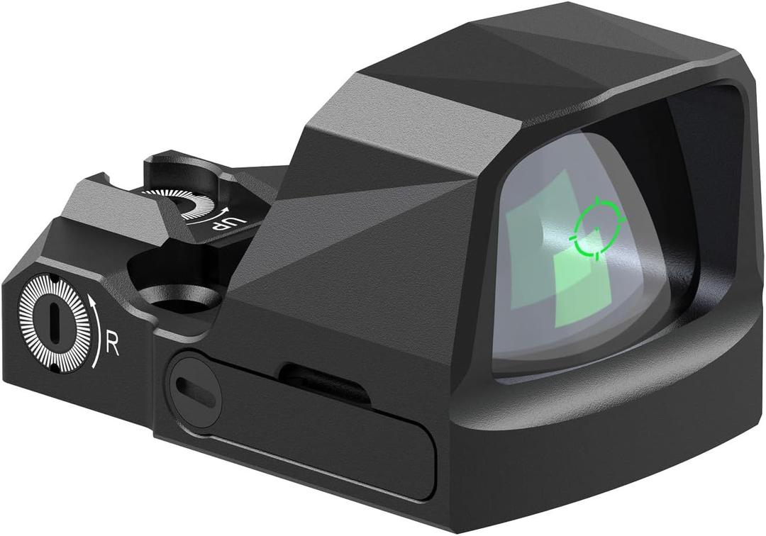 VOTATU PMD505-G RMSc Micro Green Dot, Multi-Reticle Shake Awake Open Reflex Sight for Sub-Compact Pistol - 2 MOA Dot 46 MOA Circle Optic