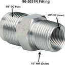 Dormont Safety-Shield 30C-3141-36B Coated Stainless Steel Standard Gas Appliance Connector 5/8 Inch Outer Diameter 1 /2 Inch Inner Diameter, 1/2 Inch MIP & 3/4 Inch MIP, 36 Inches
