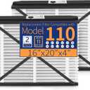 110 Replacement Filter Compatible with AprilAire Air Purifier Models 1110, Merv 11 Whole House Furnace Filters Size 16x20x4, 2-Pack