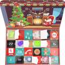 BATTOP Advent Calendar 2025, 24 Days Mochi Animals Squishy Toys for Kids,Toddlers, Christmas Countdown Calendar Toy for Boys Girls, Christmas Party Favor Gifts (blue)