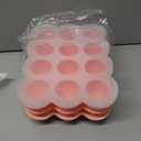 3 Pcs Baby Food Storage Container 12 Cup Silicone Baby Food Freezer Tray with Lid Stackable Reusable Silicone Baby Food Freezer Storage Tray for Food Vegetable Fruit Puree and Breast Milk (Pink)