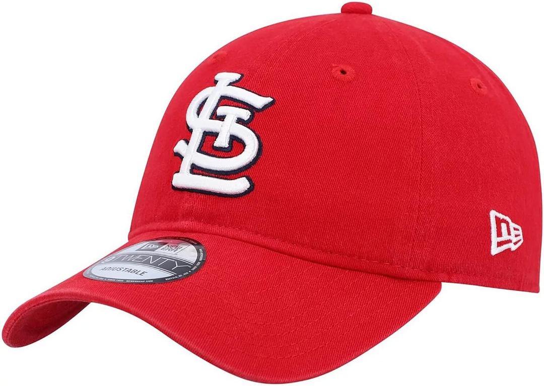 New Era MLB Khaki Core Classic 9TWENTY Adjustable Hat Cap One Size Fits All (St Louis Cardinals Red)