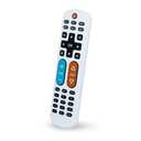 UltraPro BigEZ OneTouch Big Button Universal TV Remote for Seniors, Easy to Use, Replacement Remote for Samsung, LG, Sony, Vizio, Roku TV, Streaming Players, Backlit Buttons, 2 Device, White, 85053