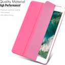 MoKo Case Fit 2018/2017 iPad 9.7 5th/6th Generation, Slim Lightweight Smart Shell Stand Cover with Translucent Frosted Back Protector Fit iPad 9.7 2018/2017, Auto Wake/Sleep, Fluorescent Pink