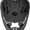 GLX GX23 Dirt Bike/Motocross Helmet - Matte Black, X-Large - DOT Approved (Black, XL)