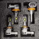 H11/H8/H9 9005/HB3 Light Bulbs Combo, 180,000LM, 1000% Brighter