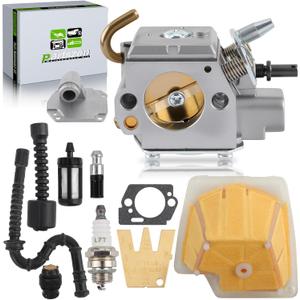 MS280 Chainsaw Carburetor for Stihl MS270 MS 270C 280C with 0000 350 5800 Tank Vent Fuel Filter Air Filter Spark Plug Gasket