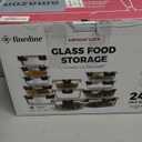 24-Piece Small Glass Food Storage Containers with Lids Airtight, 1.5 Cup Meal Prep Containers Set, Microwave&Dishwasher Safe, Leak-Proof, BPA-Free, Grey