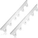 Stove Gap Covers Stainless Steel, 2 Pack Retractable Stove Gap Filler (13.8"27.5" Length, 0.79" Width), Heat-Resistant Guard & Range Trim Kit Between Stove Top & Counter-Silver