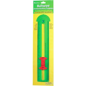Learning Resources Bullseye Demonstration Compass, Dual-Scale Ruler, Classroom Whiteboard Accessories, Teacher Aids, Grades 1+