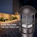 LEONLITE 12-Pack Low Voltage Landscape Pathway Lights 3W Landscape Lighting 12-24V LED Bollard Path Lights Wired CRI 90+ Aluminum Pathway Lighting for Walkway Yard Garden, ETL Listed, 3000K Warm White