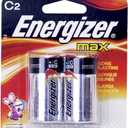 Energizer MAX Alkaline Batteries, C, 2 Batteries/Pack (E93BP2) (2 Count (Pack of 1))