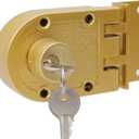 MY MIRONEY Jimmy Proof Deadbolt Lock Heavy Duty Safety Double Cylinder Locking Deadbolt with Keys Gold