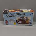 Nostalgia Tabletop Indoor Electric S'mores Maker - Smores Kit With Marshmallow Roasting Sticks and 4 Trays for Graham Crackers, Chocolate, and Marshmallows - Movie Night Supplies - Brown