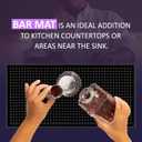 2 x Rubber Bar Mat 612", Premium Countertop Mat for Coffee Bar, Home Bar & Kitchen, Durable 1cm Thick Rubber Drink Mat with Textured Surface That Helps Reduce Slipping, Black Bar Spill Mat