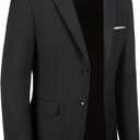 Mens Suit Jackets Two Button Slim Fit Blazers Casual Suit Separates Coat Sport Coats with Pockets for Wedding Prom Party (5X-Large, Black)