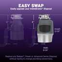INSINKERATOR Evolution 1.0HP LED Garbage Disposal, Advanced Series Continuous Feed Food Waste Disposer with Antimicrobial LED Accessory Garbage Disposal Flange