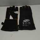TOPDC Welding Gloves 14 Inches Fire/Heat Resistant Leather For Mig,Tig,Stick,Forge,BBQ,Grill, Fireplace,Wood Stove, Furnace,Pot,Oven