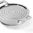All-Clad D5® 5-Ply Brushed Stainless Steel Sauteuse with lid and Strain & Splatter Guard, 4-Quart, Induction, Oven & broiler safe up to 600°F, Cookware, Kitchen Essential, Pots and Pans, Silver
