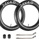 2-Pack 24x4.0 Fat Bike tire Inner Tube AV 32mm Schrader Valve 24" Fat Tubes Compatible with E Fat Bike Mountain Bike 24 x 3.50 24x3.60 24x3.80 24 x 4.0 Electric Bike Bicycle Tat Tubes