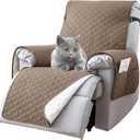 100% Waterproof Recliner Chair Covers That Stay in Place, Non-Slip Recliner Cover with 5 Pockets, Elastic Straps, Washable Reclining Chair Protector for Kids, Pets, Dogs (Khaki, 25inch)