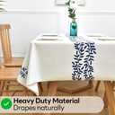 Wipeable Waterproof Tablecloth Vinyl Tablecloths for Rectangle Tables Heavy Duty PVC Tablecloth for Kitchen Dining Table(Rattan, 54'' x 72'')