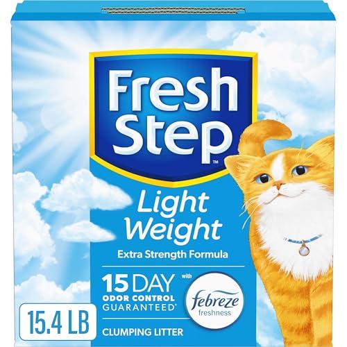 Fresh Step Light Weight Clumping Litter, Extra Strength Formula With Febreze Freshness, 15.4 lb. Box x2